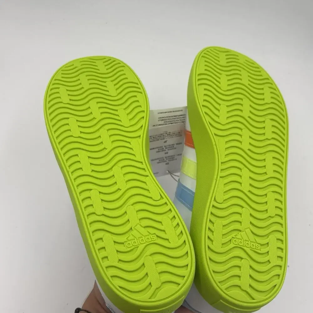 Adidas VL Court 3.0 Kids Size 6 Youth Skateboard Green And White Sneakers New